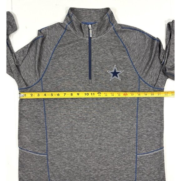 Tommy Bahama Mens 1/4 Zip Pullover Dallas Cowboys Football NFL Size Medium Gray - Picture 13 of 14